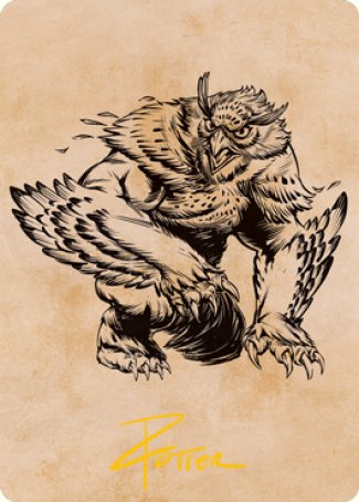 Owlbear (Showcase) Art Card (Gold-Stamped Signature) [Dungeons & Dragons: Adventures in the Forgotten Realms Art Series] | Empire Gaming NC