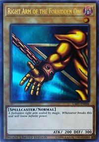 Right Arm of the Forbidden One [LART-EN006] Ultra Rare | Empire Gaming NC