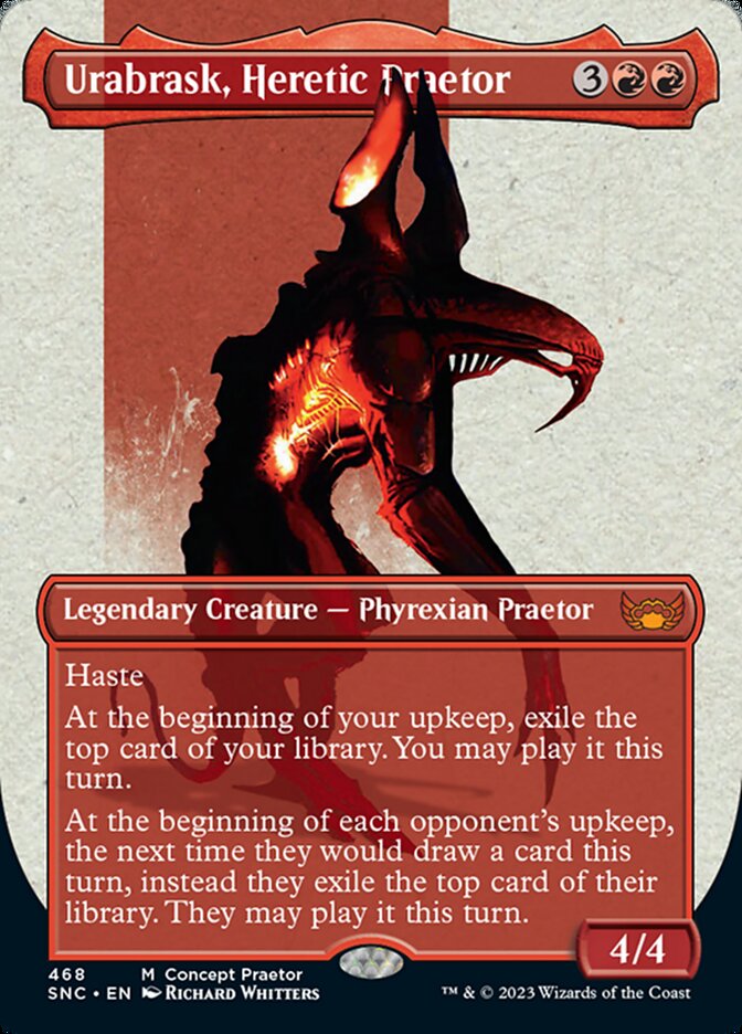 Urabrask, Heretic Praetor (Borderless Concept Praetors) [Phyrexia: All Will Be One] | Empire Gaming NC