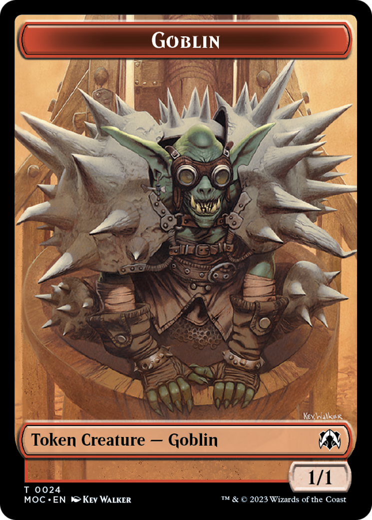 Goblin // Sliver Double-Sided Token [March of the Machine Commander Tokens] | Empire Gaming NC