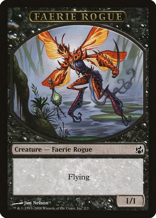 Faerie Rogue Token (Black) [Morningtide Tokens] | Empire Gaming NC