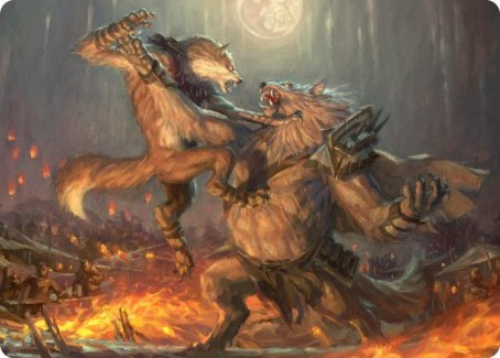 Duel for Dominance Art Card [Innistrad: Midnight Hunt Art Series] | Empire Gaming NC