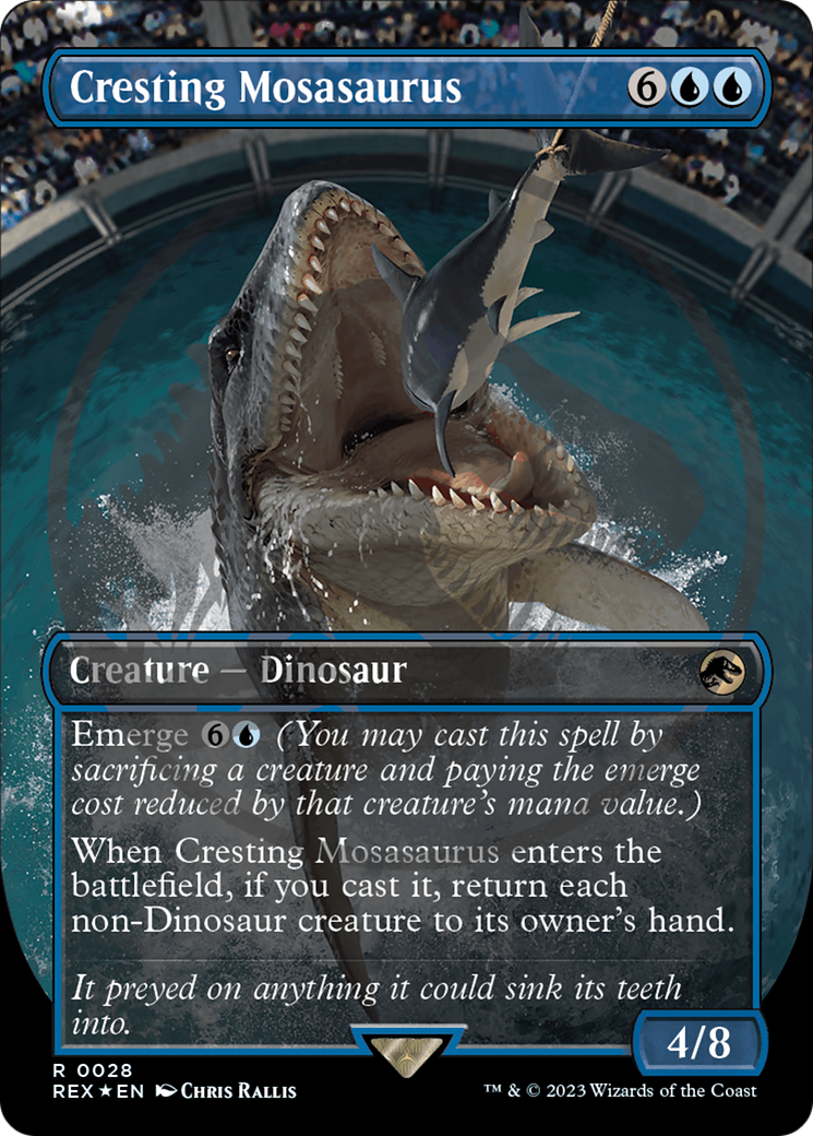 Cresting Mosasaurus Emblem (Borderless) [Jurassic World Collection Tokens] | Empire Gaming NC