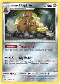 Alolan Dugtrio (Cosmos Holo) - 87/149 Sun & Moon (87) [Blister Exclusives] | Empire Gaming NC