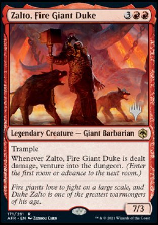 Zalto, Fire Giant Duke (Promo Pack) [Dungeons & Dragons: Adventures in the Forgotten Realms Promos] | Empire Gaming NC