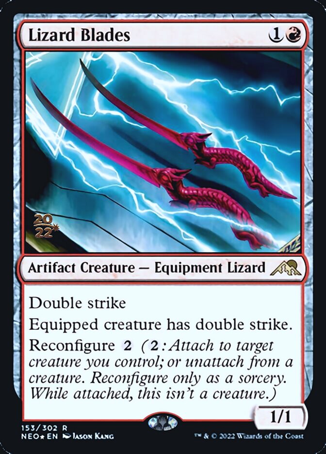 Lizard Blades [Kamigawa: Neon Dynasty Prerelease Promos] | Empire Gaming NC