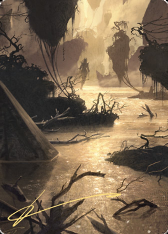 Murkwater Pathway Art Card (Gold-Stamped Signature) [Zendikar Rising Art Series] | Empire Gaming NC