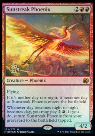 Sunstreak Phoenix [Innistrad: Midnight Hunt Prerelease Promos] | Empire Gaming NC