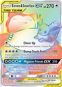 Eevee & Snorlax GX (Secret) (191) [SM - Team Up] | Empire Gaming NC