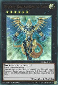 Hieratic Dragon King of Atum [DUPO-EN092] Ultra Rare | Empire Gaming NC