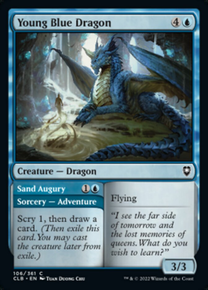 Young Blue Dragon // Sand Augury [Commander Legends: Battle for Baldur's Gate] | Empire Gaming NC