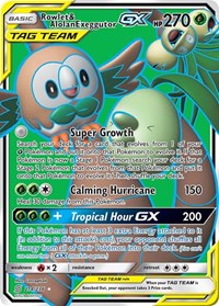 Rowlet & Alolan Exeggutor GX (Full Art) (214/236) [SM - Unified Minds] | Empire Gaming NC