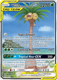 Rowlet & Alolan Exeggutor GX (Alternate Full Art) (215/236) [SM - Unified Minds] | Empire Gaming NC