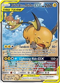 Raichu & Alolan Raichu GX (Alternate Full Art) (221/236) [SM - Unified Minds] | Empire Gaming NC