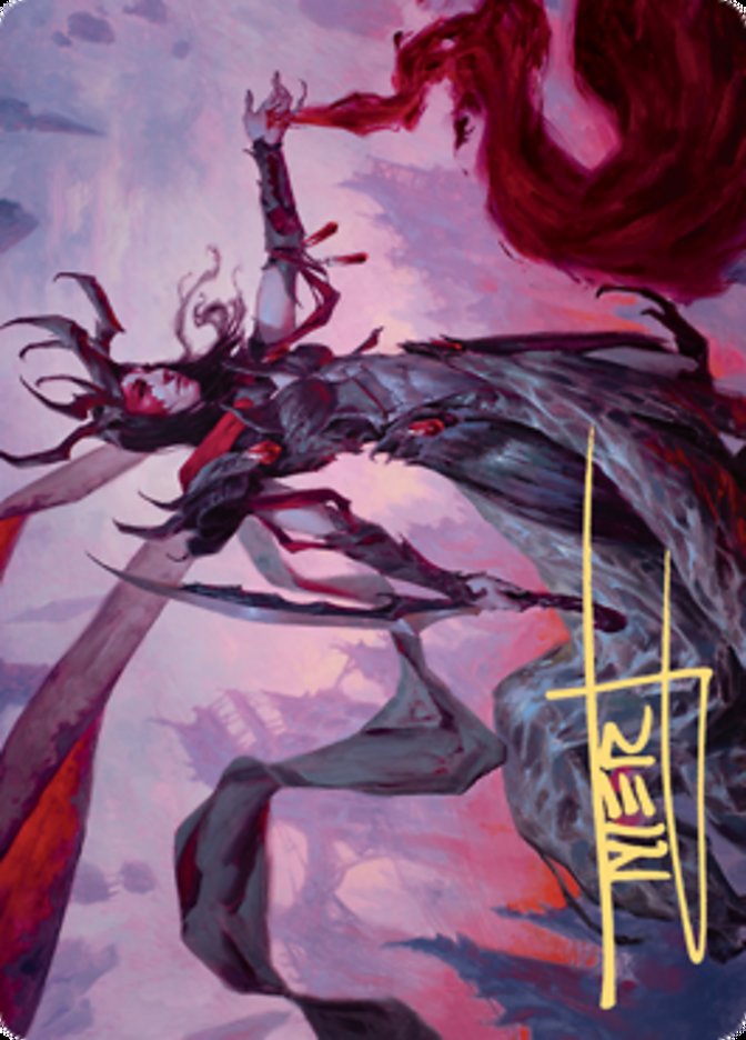 Drana, the Last Bloodchief Art Card (Gold-Stamped Signature) [Zendikar Rising Art Series] | Empire Gaming NC