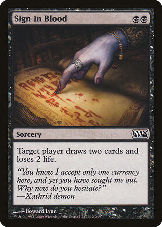 Sign in Blood [Magic 2010] | Empire Gaming NC