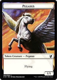 Pegasus // Human Double-sided Token [Commander 2019] | Empire Gaming NC