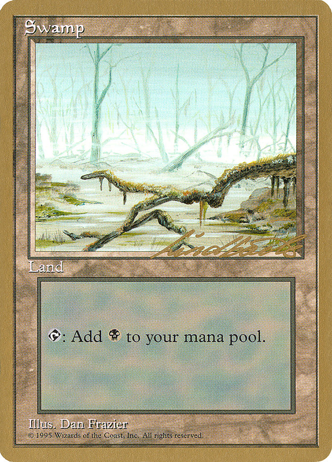 Swamp (ll372) (Leon Lindback) [Pro Tour Collector Set] | Empire Gaming NC