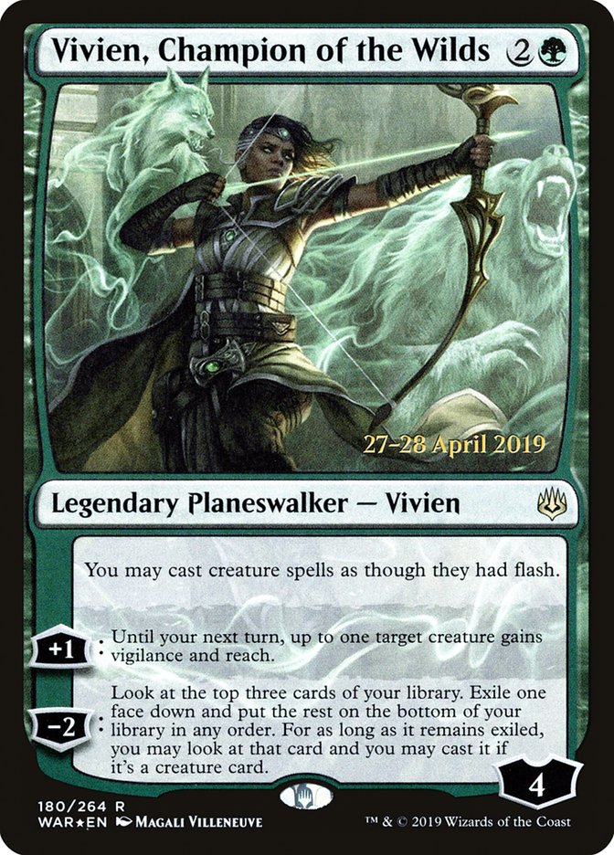 Vivien, Champion of the Wilds  [War of the Spark Prerelease Promos] | Empire Gaming NC