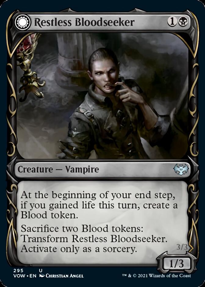 Restless Bloodseeker // Bloodsoaked Reveler (Showcase Fang Frame) [Innistrad: Crimson Vow] | Empire Gaming NC