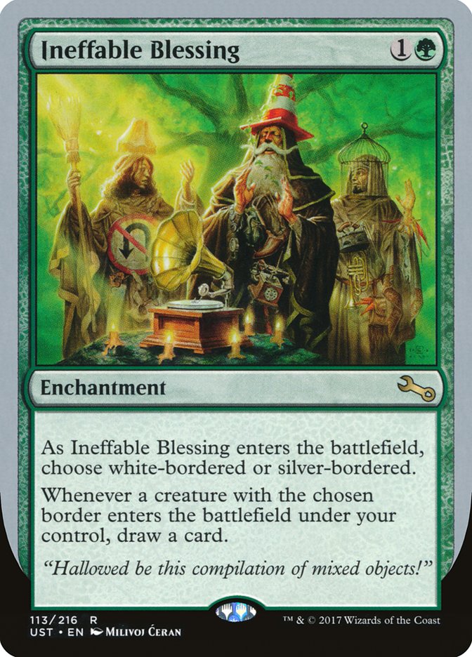 Ineffable Blessing ("choose white-bordered or silver-bordered") [Unstable] | Empire Gaming NC