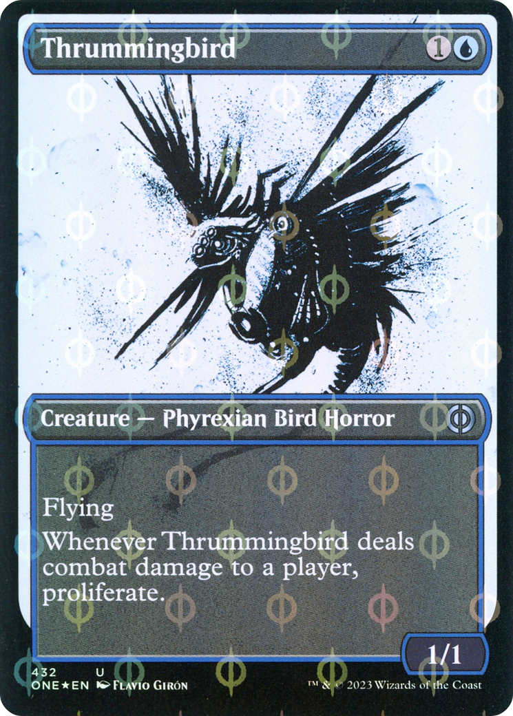 Thrummingbird (Showcase Ichor Step-and-Compleat Foil) [Phyrexia: All Will Be One] | Empire Gaming NC