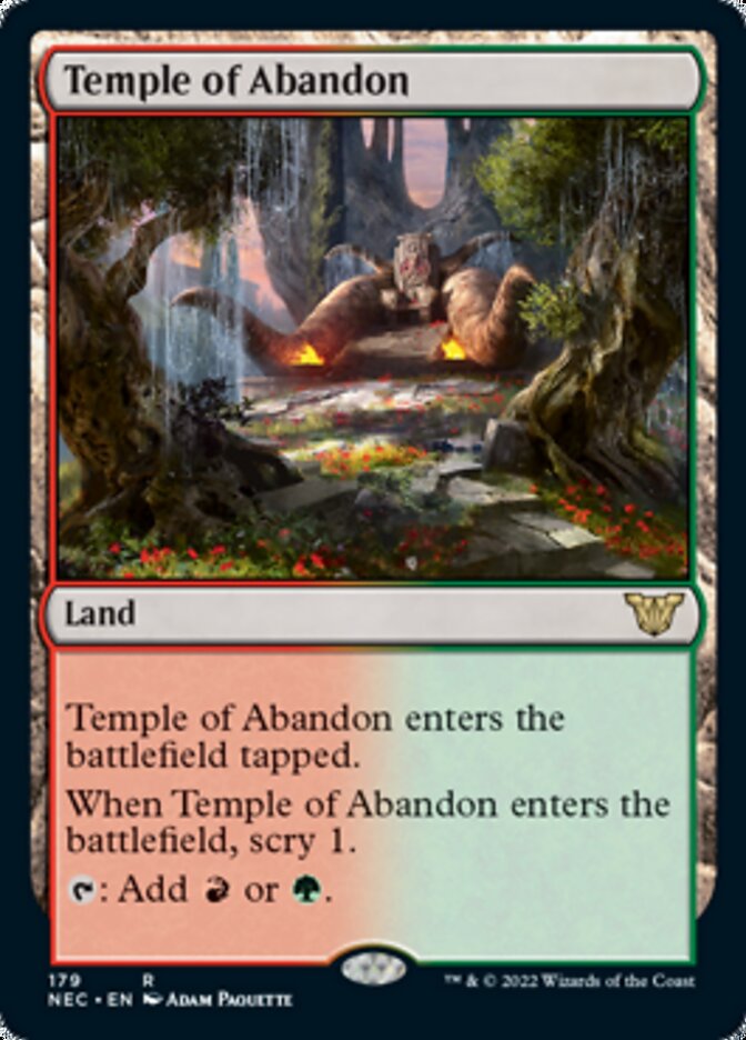 Temple of Abandon [Kamigawa: Neon Dynasty Commander] | Empire Gaming NC