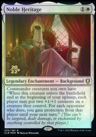 Noble Heritage [Commander Legends: Battle for Baldur's Gate Prerelease Promos] | Empire Gaming NC