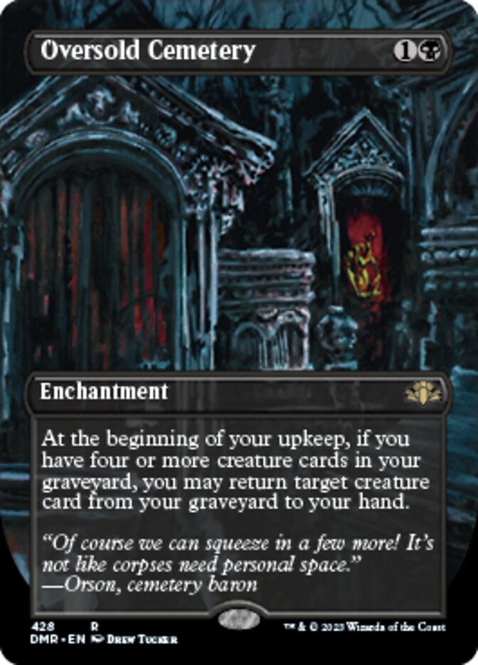 Oversold Cemetery (Borderless Alternate Art) [Dominaria Remastered] | Empire Gaming NC