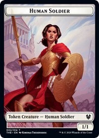 Human Soldier // Pegasus Double-sided Token [Theros Beyond Death Tokens] | Empire Gaming NC