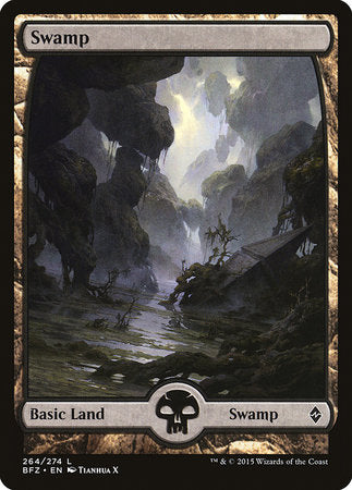 Swamp (264) - Full Art [Battle for Zendikar] | Empire Gaming NC