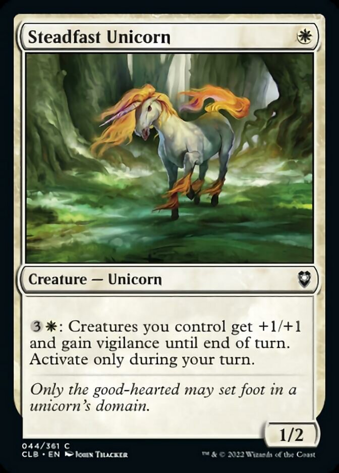 Steadfast Unicorn [Commander Legends: Battle for Baldur's Gate] | Empire Gaming NC