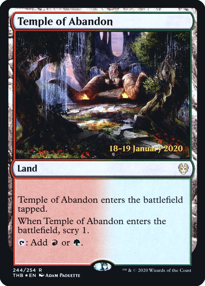 Temple of Abandon [Theros Beyond Death Prerelease Promos] | Empire Gaming NC