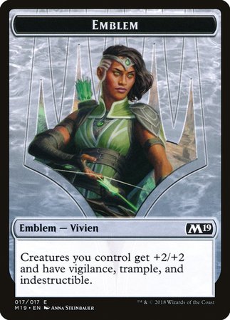 Emblem - Vivien Reid [Core Set 2019 Tokens] | Empire Gaming NC