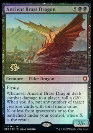 Ancient Brass Dragon [Commander Legends: Battle for Baldur's Gate Prerelease Promos] | Empire Gaming NC