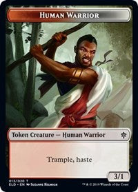 Human Warrior // Food (18) Double-sided Token [Throne of Eldraine Tokens] | Empire Gaming NC