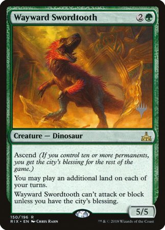 Wayward Swordtooth [Rivals of Ixalan Promos] | Empire Gaming NC