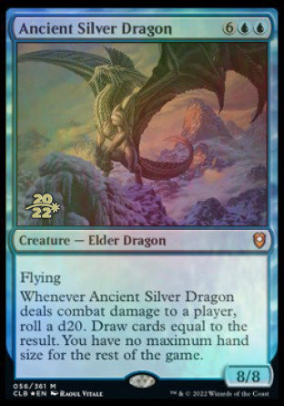 Ancient Silver Dragon [Commander Legends: Battle for Baldur's Gate Prerelease Promos] | Empire Gaming NC