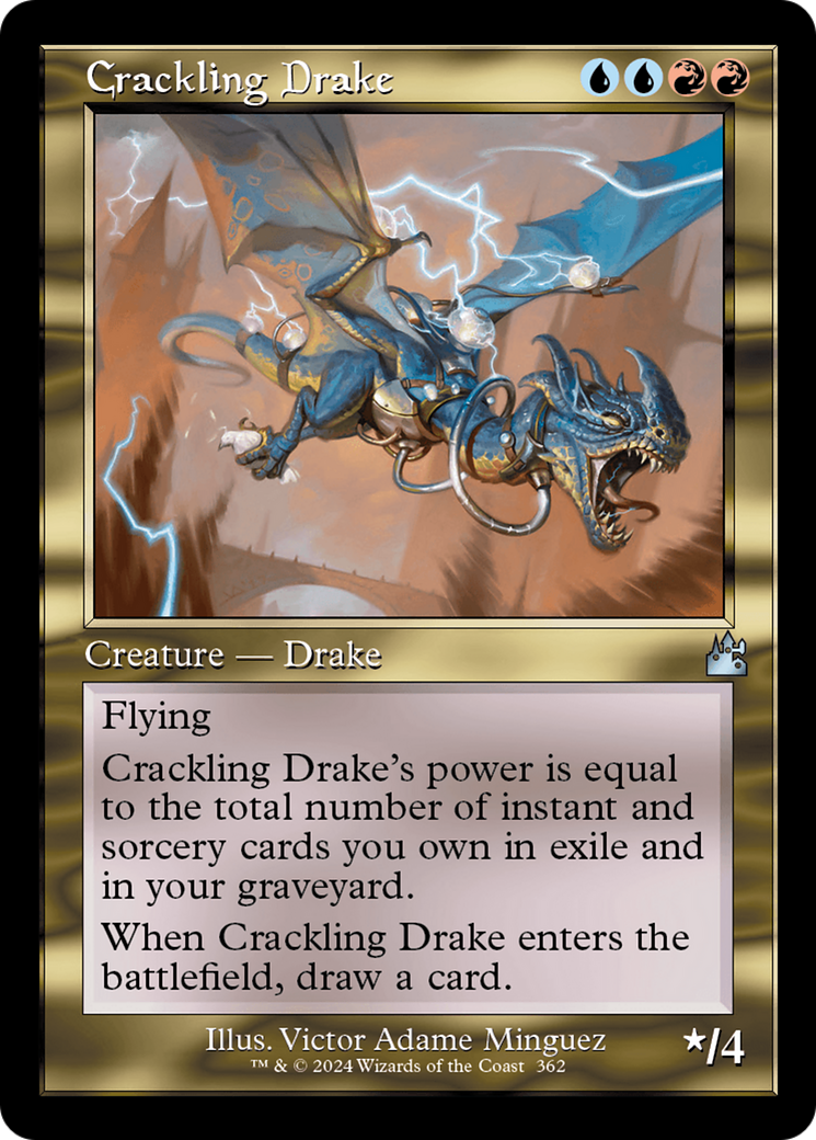 Crackling Drake (Retro Frame) [Ravnica Remastered] | Empire Gaming NC