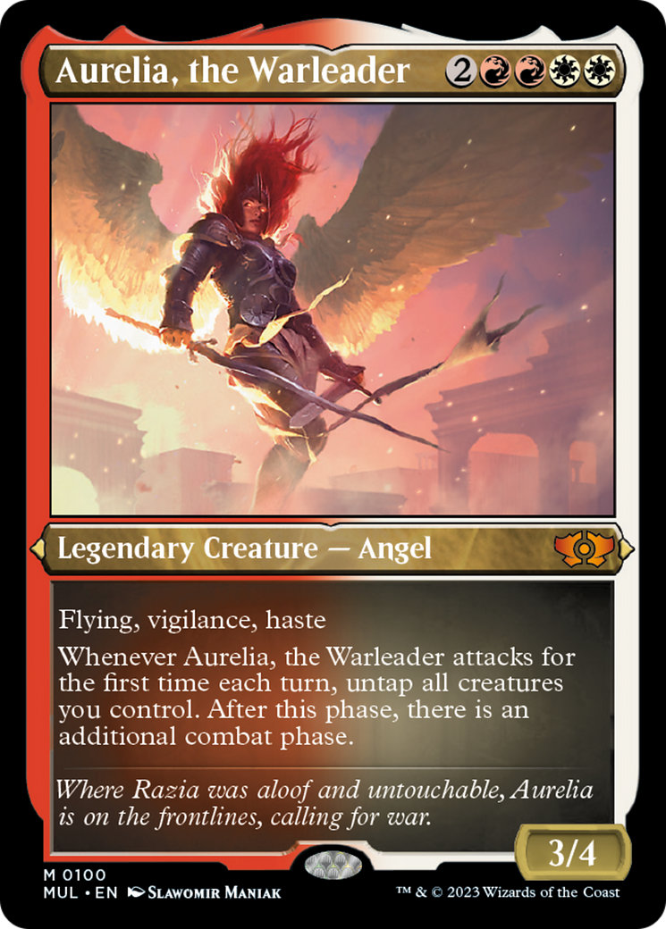 Aurelia, the Warleader (Foil Etched) [Multiverse Legends] | Empire Gaming NC