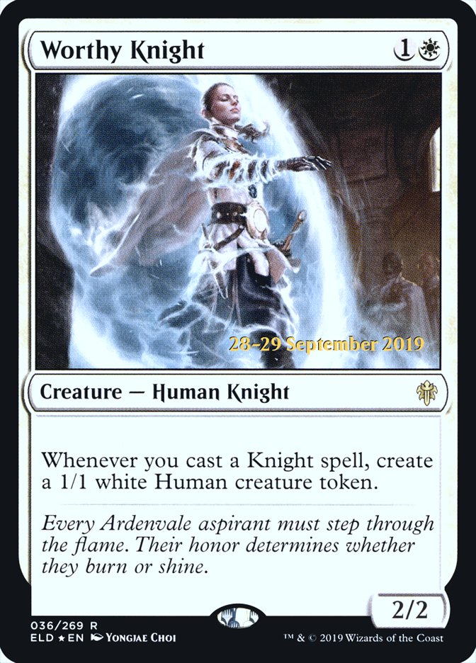 Worthy Knight  [Throne of Eldraine Prerelease Promos] | Empire Gaming NC