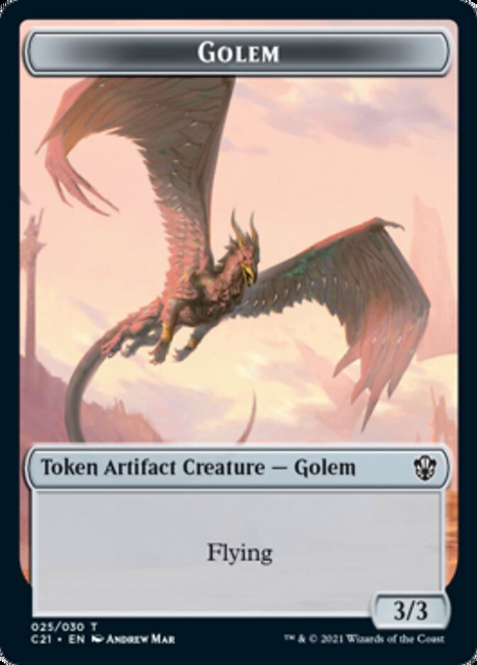 Golem (025) // Thopter Token [Commander 2021 Tokens] | Empire Gaming NC