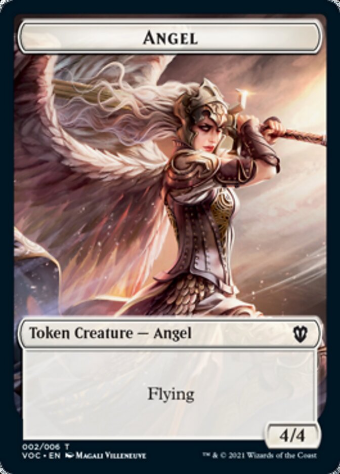 Angel // Clue Double-sided Token [Innistrad: Crimson Vow Commander Tokens] | Empire Gaming NC