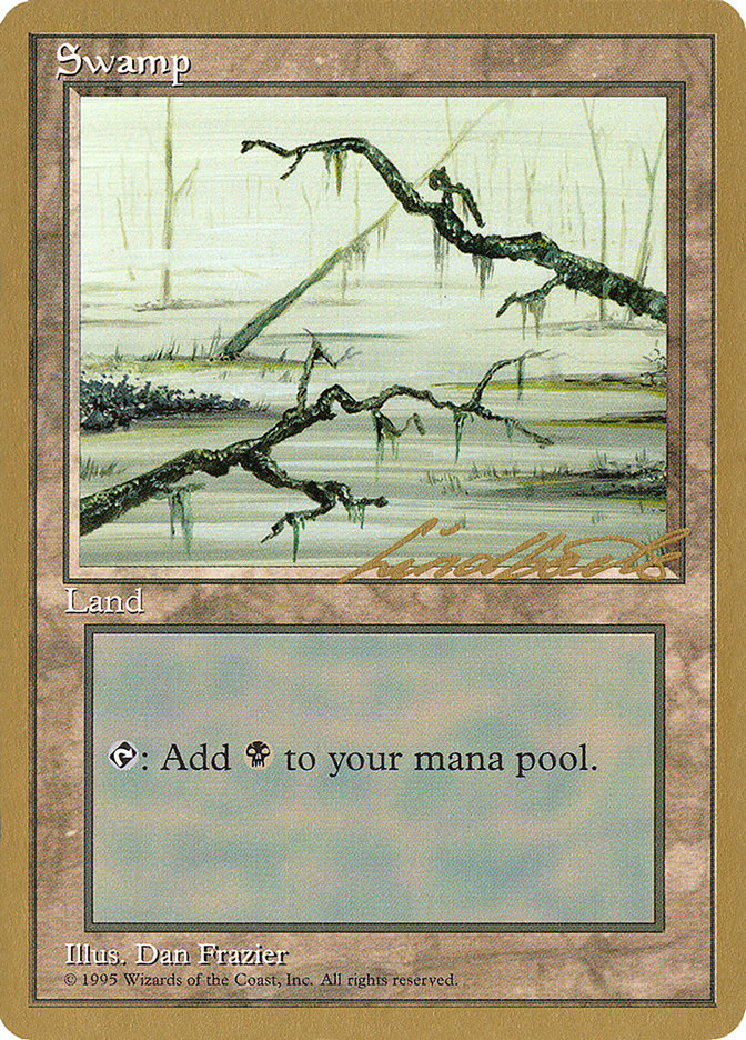 Swamp (ll371) (Leon Lindback) [Pro Tour Collector Set] | Empire Gaming NC