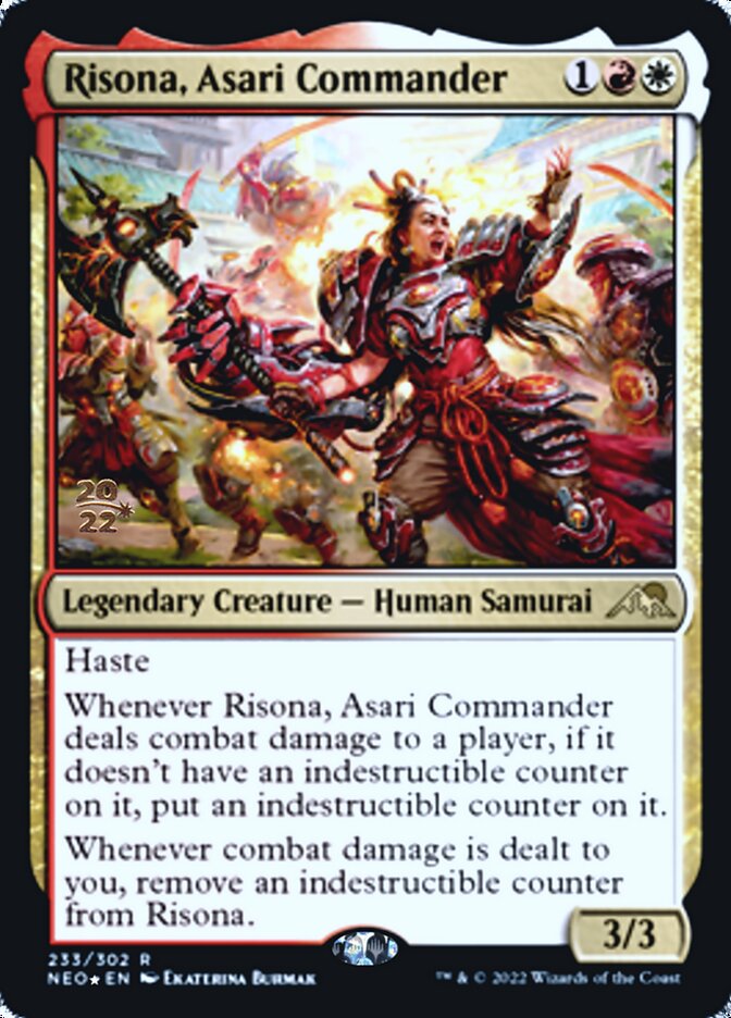 Risona, Asari Commander [Kamigawa: Neon Dynasty Prerelease Promos] | Empire Gaming NC