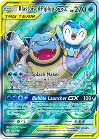 Blastoise & Piplup GX (Alternate Art) (215/236) [SM - Cosmic Eclipse] | Empire Gaming NC