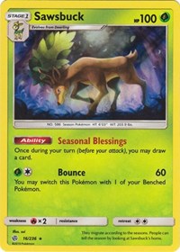 Sawsbuck (16/236) [SM - Cosmic Eclipse] | Empire Gaming NC