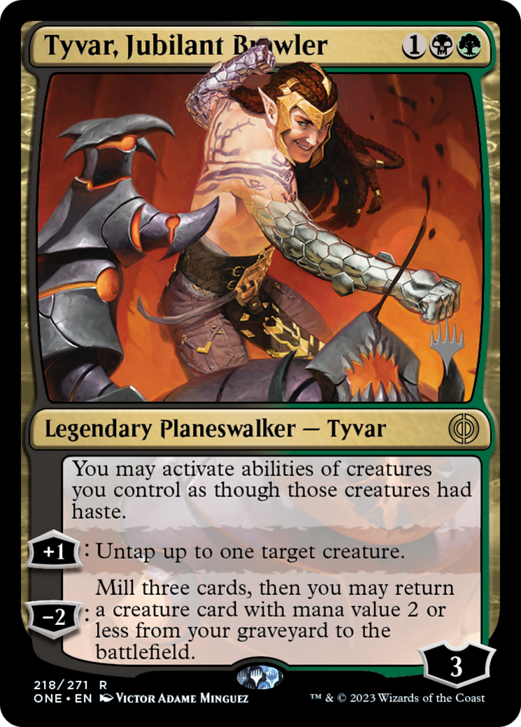 Tyvar, Jubilant Brawler (Promo Pack) [Phyrexia: All Will Be One Promos] | Empire Gaming NC