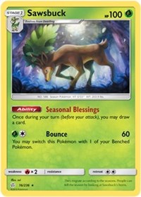 Sawsbuck - 16/236 (Prerelease Kit Exclusive) (16/236) [Deck Exclusives] | Empire Gaming NC