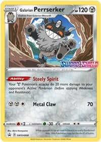 Galarian Perrserker - SWSH008 (Prerelease Promo) (SWSH008) [SWSH: Sword & Shield Promo Cards] | Empire Gaming NC